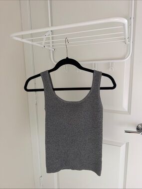 a new day Ribbed Scoop Neck Tank Top - Gray